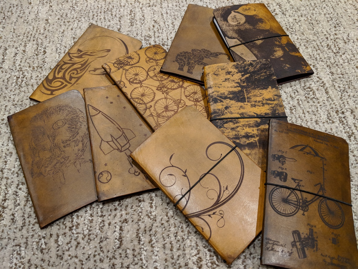 Leather notebook covers 