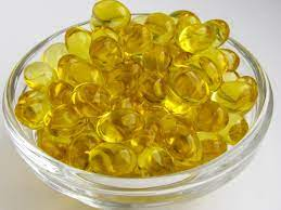  Yellow capsules with vitamin D