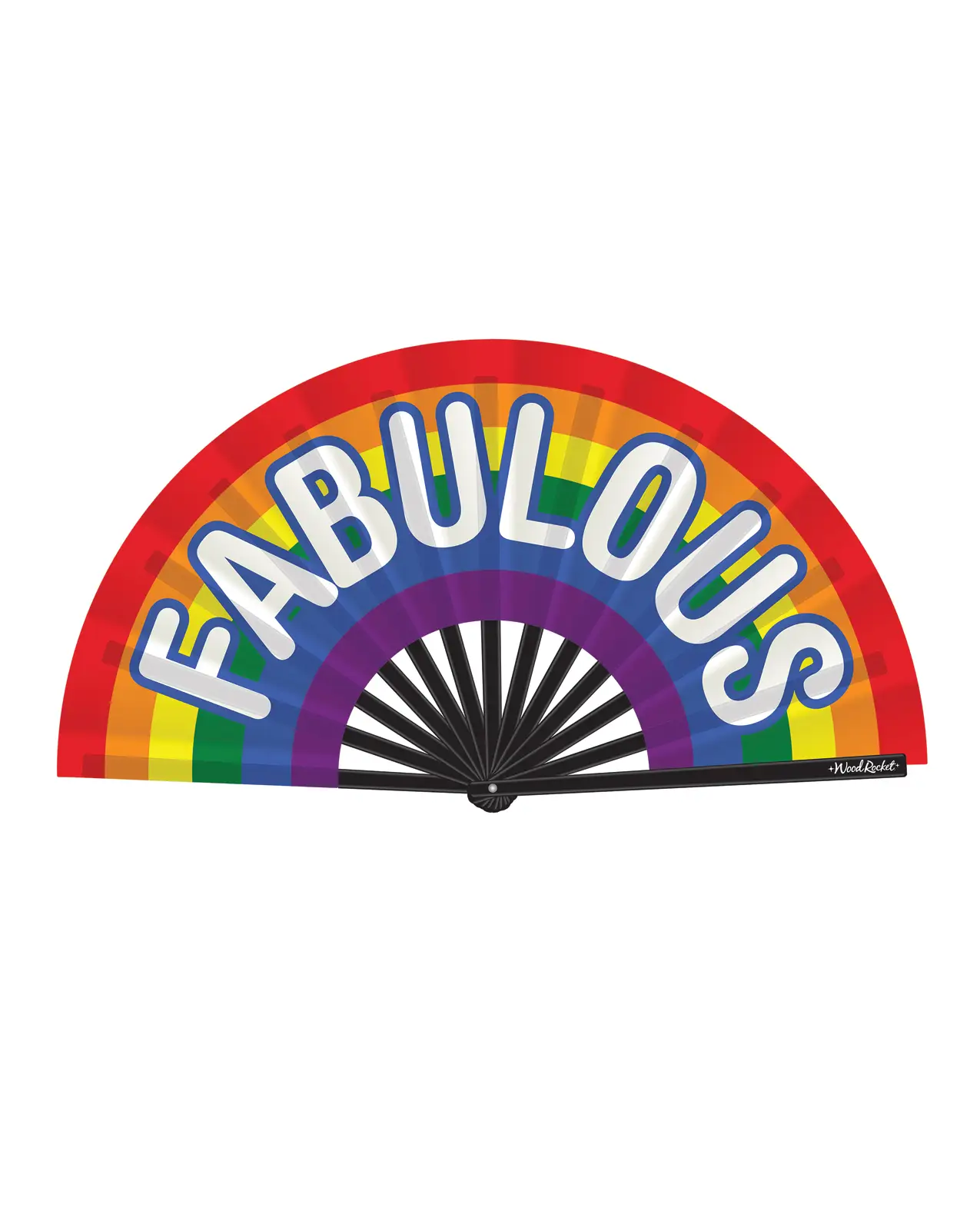 Wood Rocket Fabulous Fan – Rainbow