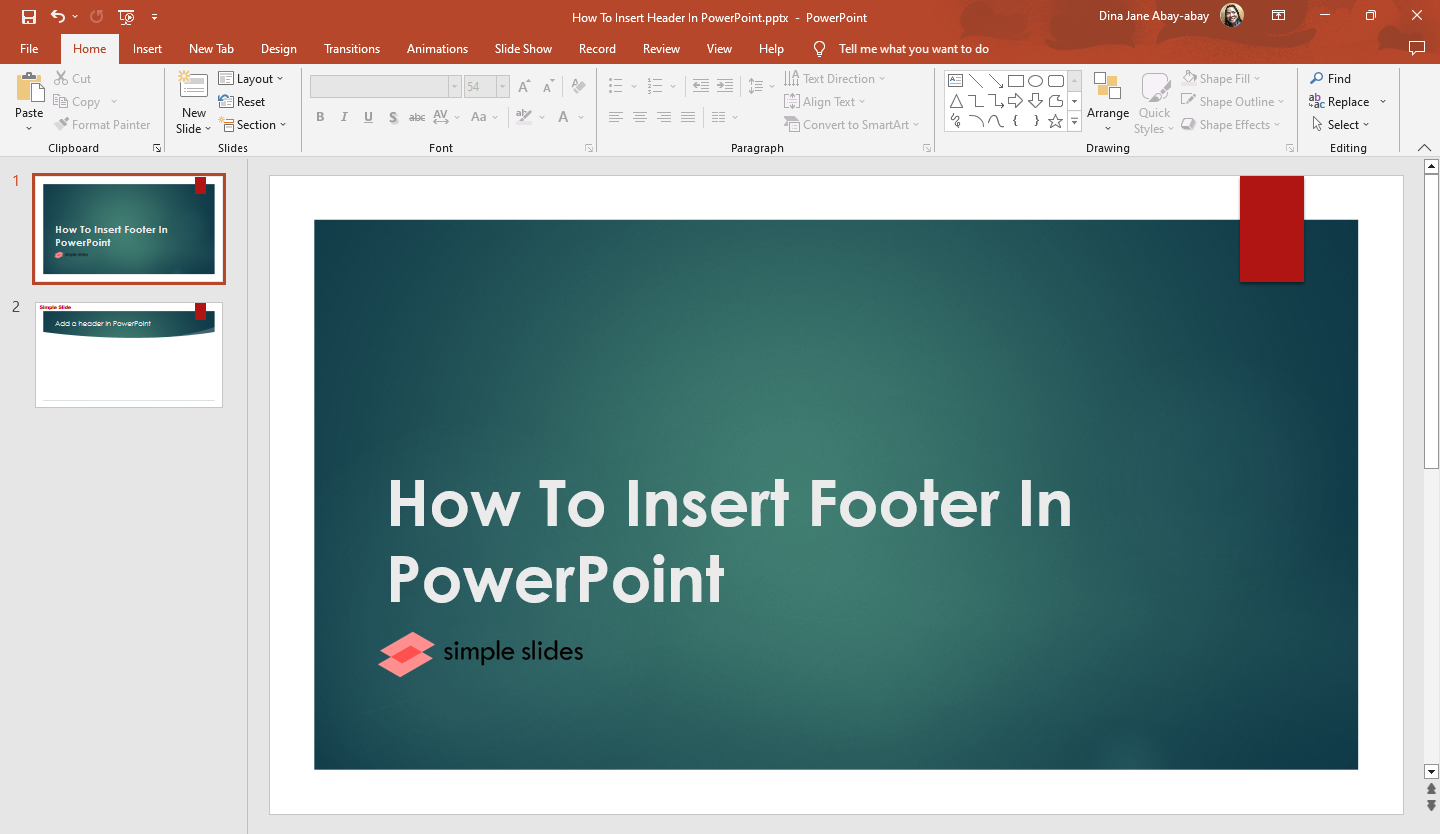 Open your PowerPoint 2019 version
