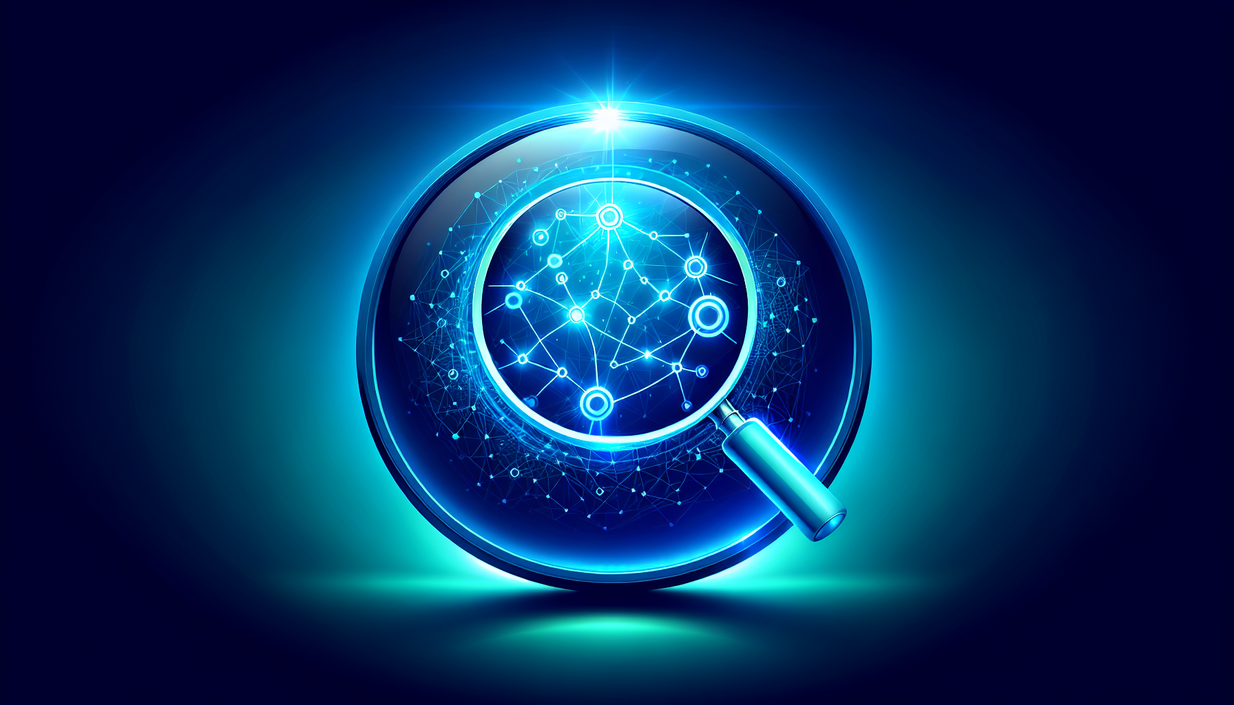 Browser extension icon with a magnifying glass symbolizing insight and discovery