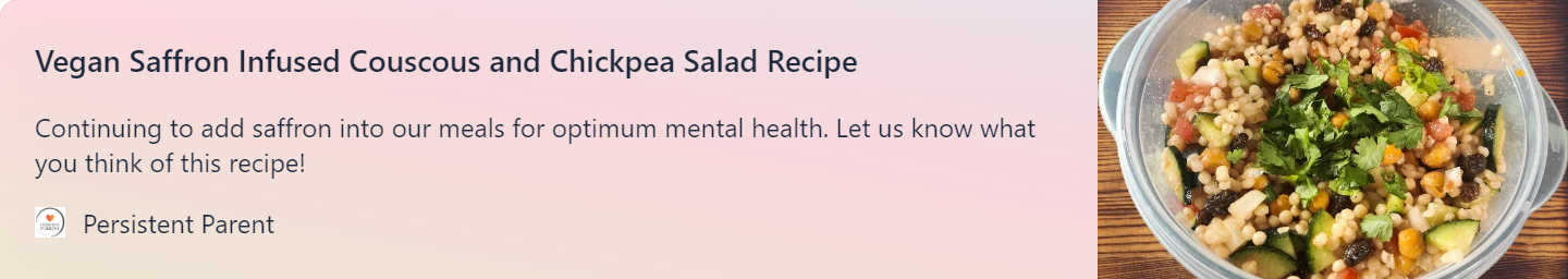 vegan saffron couscous and chickpea salad