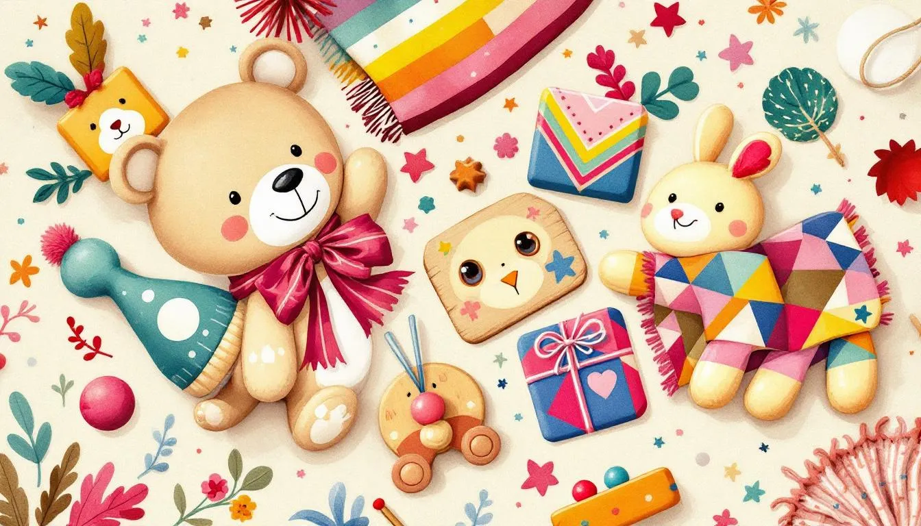 A variety of handmade gifts for toddlers, showcasing fun and creative options.