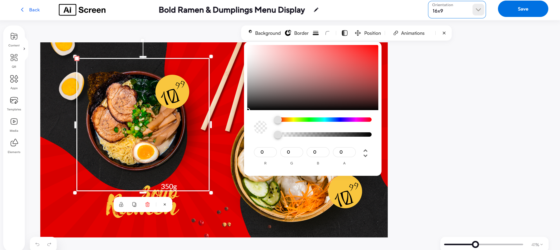 How to Create a Digital Menu Board: A Beginner’s Guide 11 customize menu layout in Canvas
