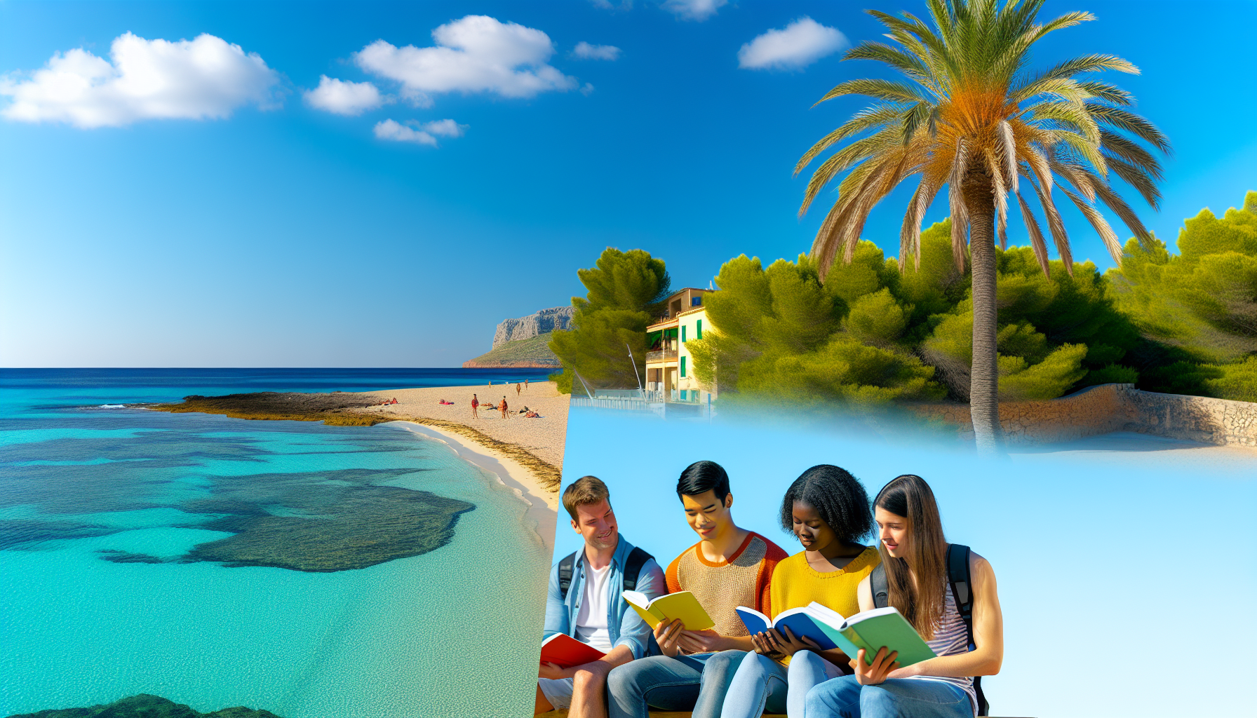 Stunning beaches and vibrant culture of Mallorca, ideal for learning Spanish