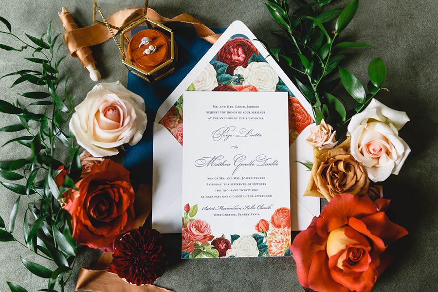 Wedding Invitation and Roses (phillymag.com)