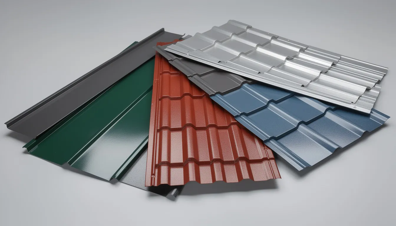 The image showcases an array of metal roofing samples in various colors and profiles, highlighting the extensive product offering by an industry-leading manufacturer. These samples exemplify the quality and versatility of metal roofing and siding options available for both residential and commercial projects.