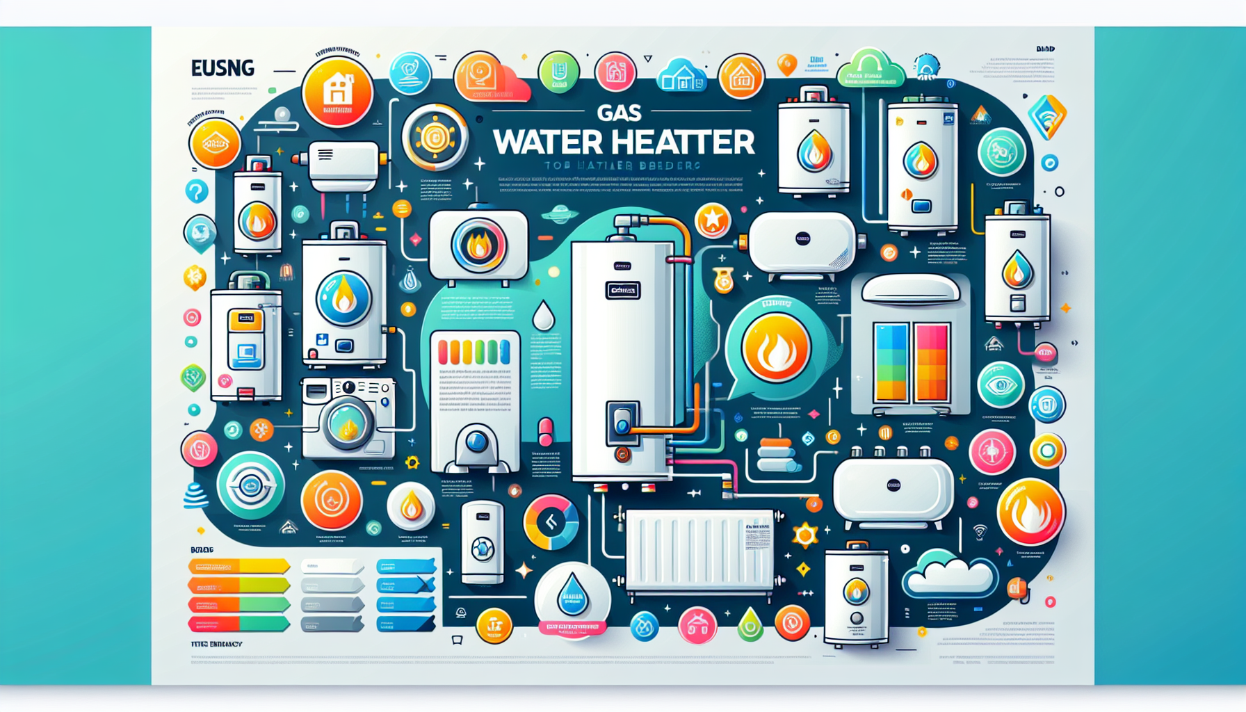 A visual comparison of top brands of gas water heaters.