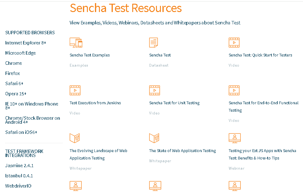 Sench Test resources