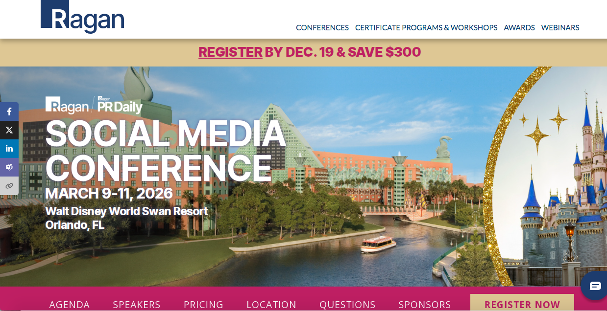 Social Media Conference by Ragan 2026