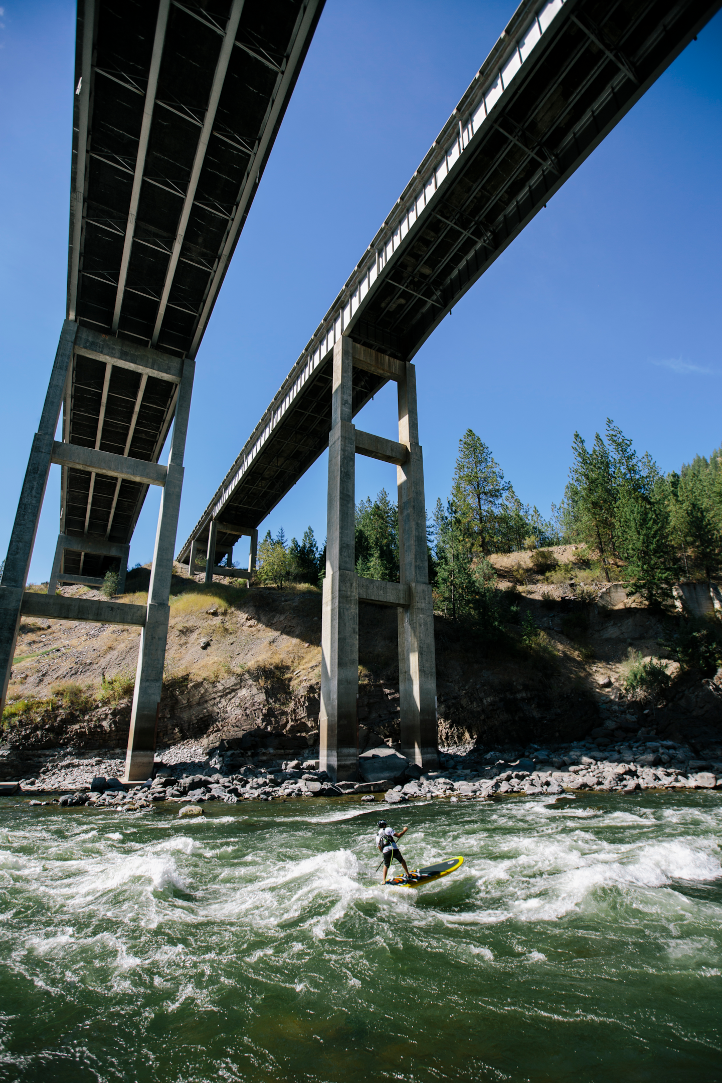 paddle board on whitewater