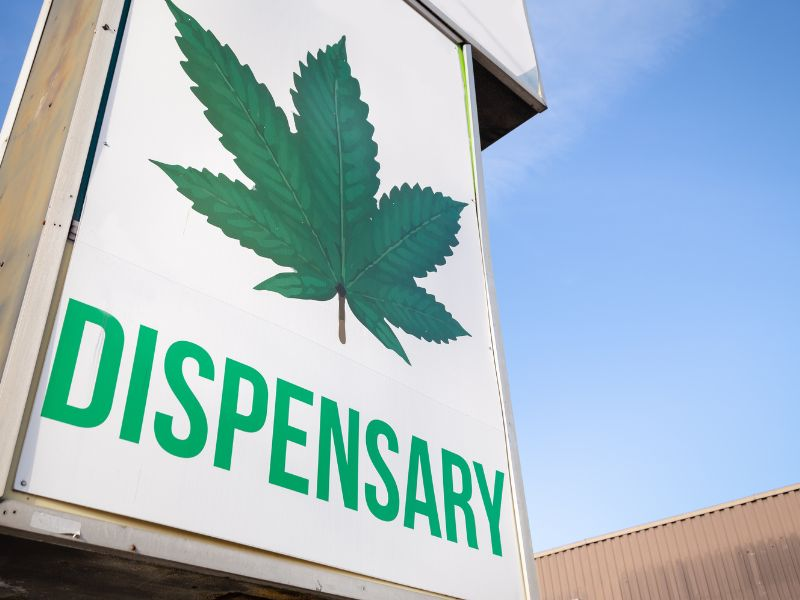 legal dispensary cannabis shop sign