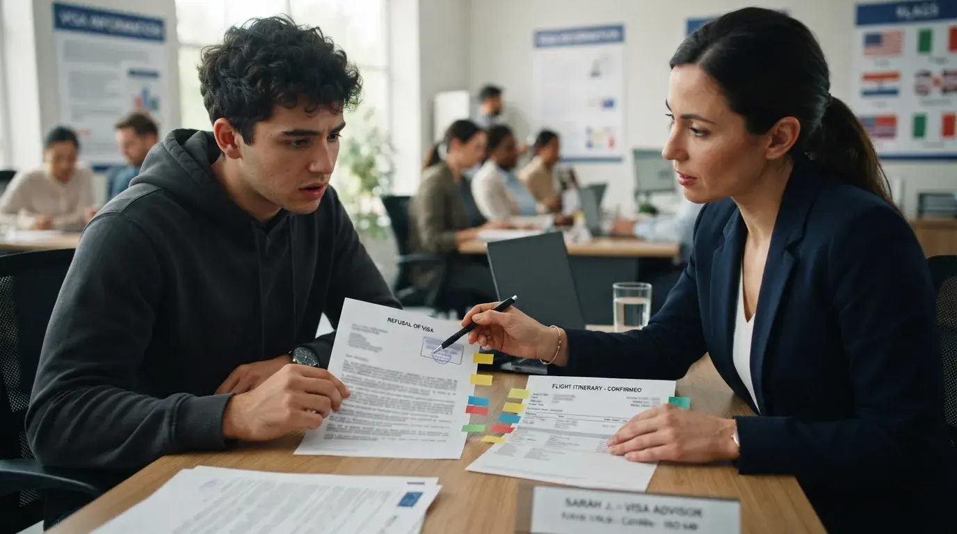 Reading a visa refusal and identifying weak travel plan signals