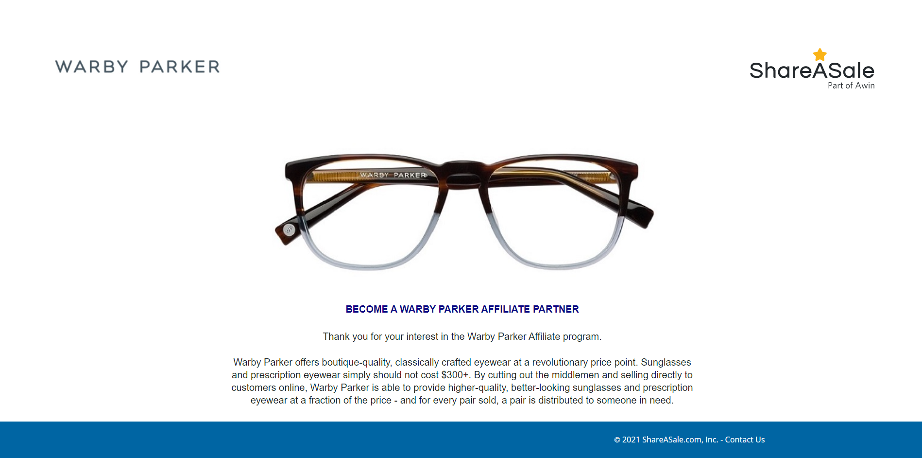 Warby Parker Affiliate Program
