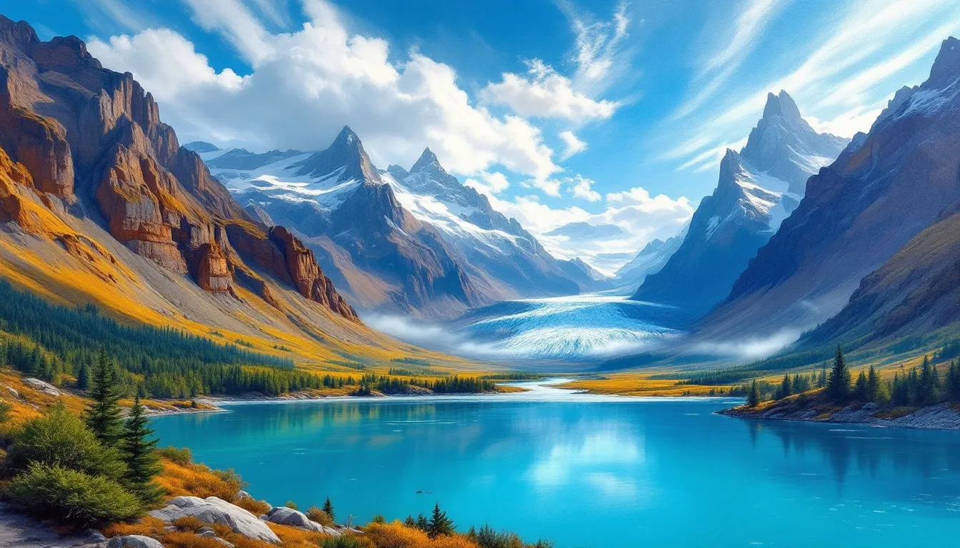 A scenic view of Patagonia showcasing its stunning landscapes. This image captures the essence of travel to Patagonia.