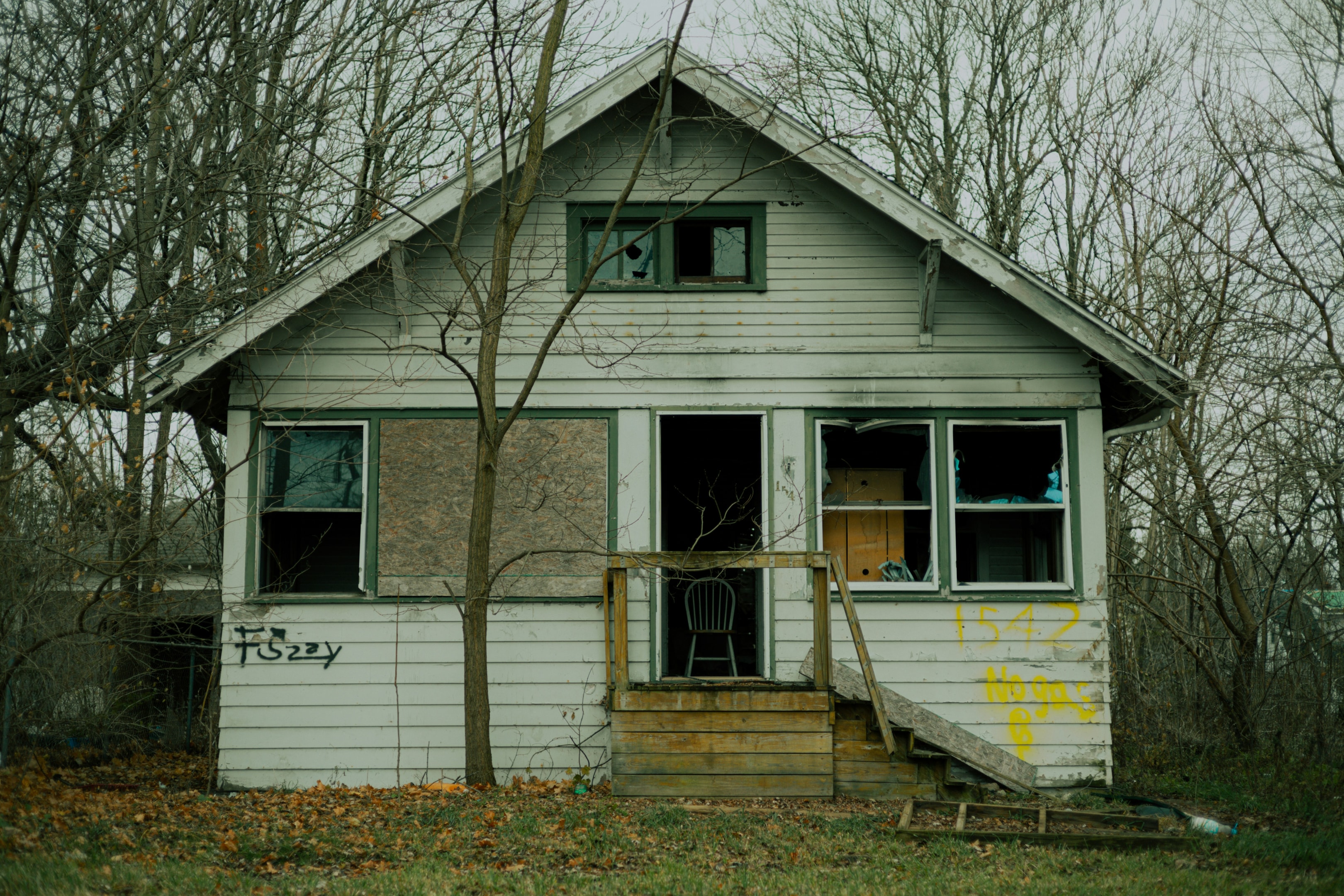 Distressed property going through bankruptcy, being sold to real estate investor. 