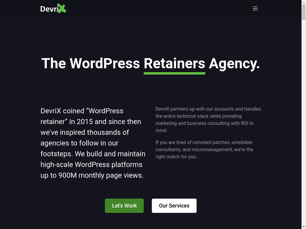 WordPress company Devrix
