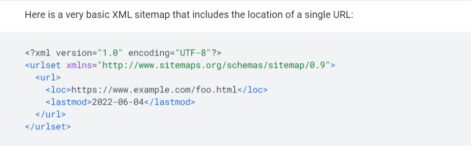 Sitemap example