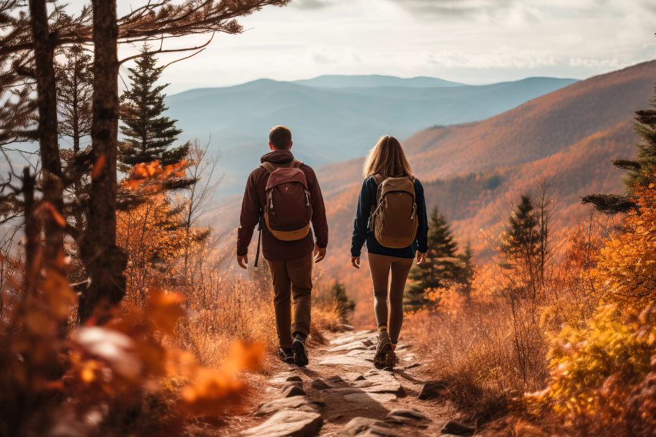 couple hiking, hiking pants vs leggings