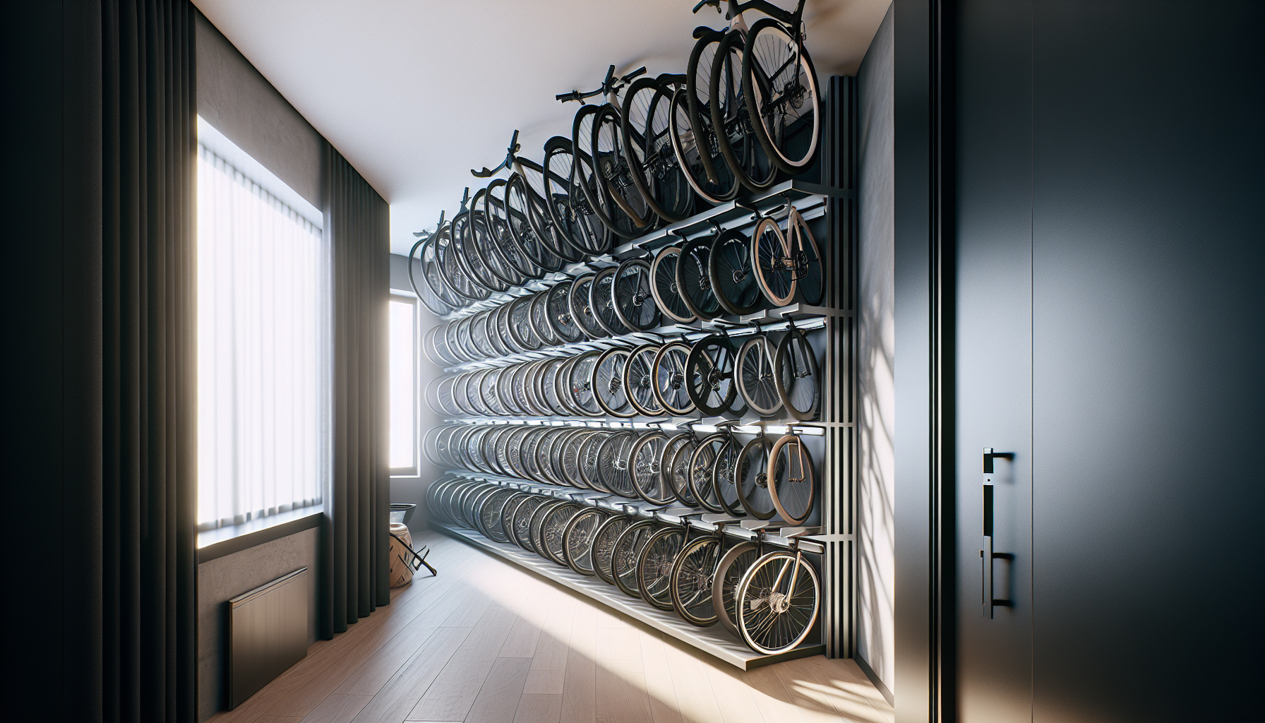 Evaluation of vertical storage space for bicycles