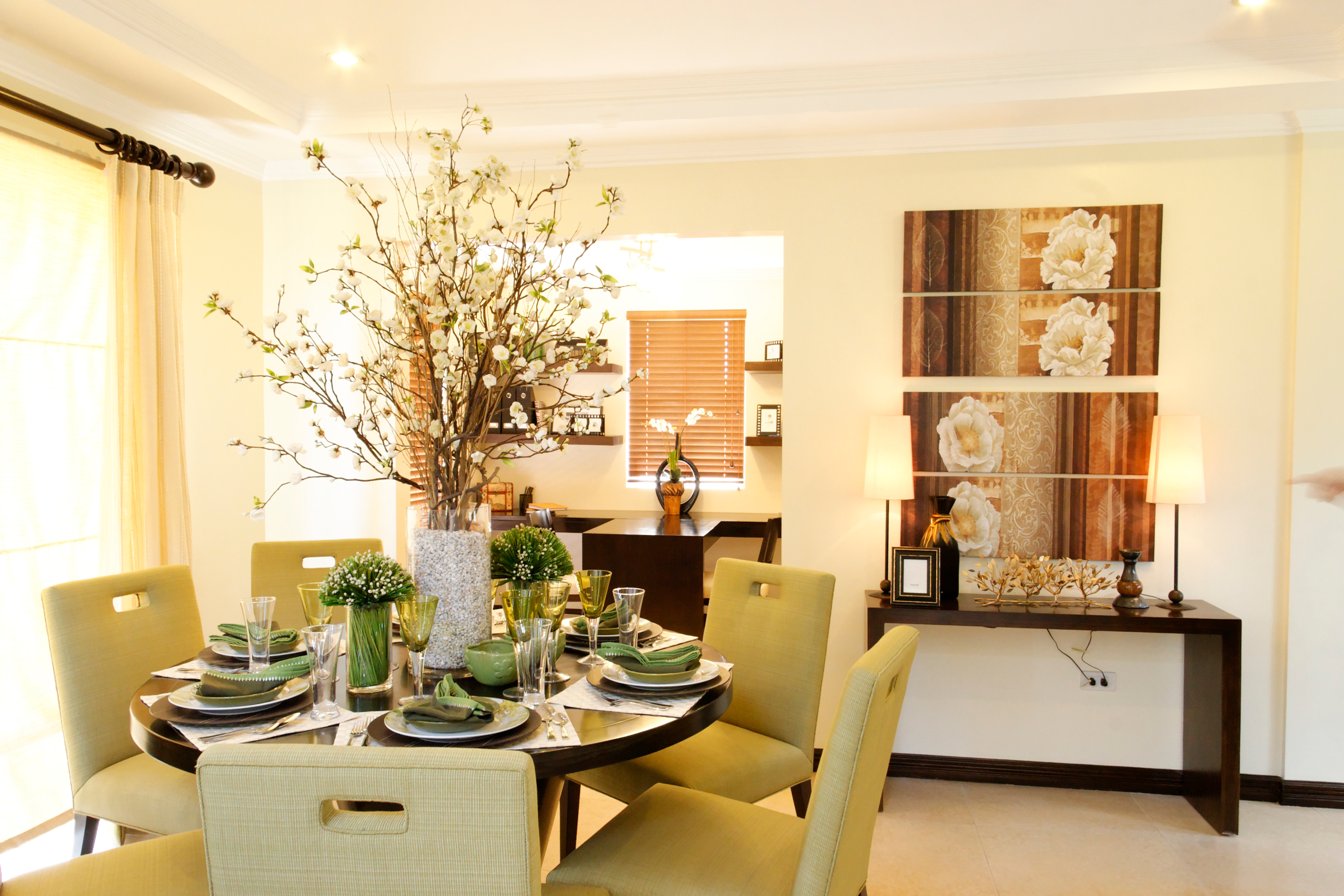 Dining Room Setup Inside The Leandro Luxury Home