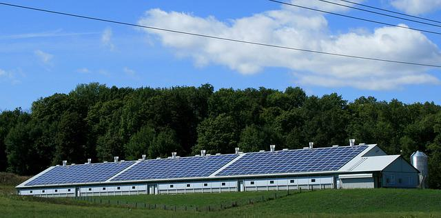 solar power, sun, barn