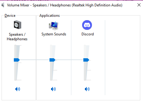 Picture showing the volume mixer option on your device