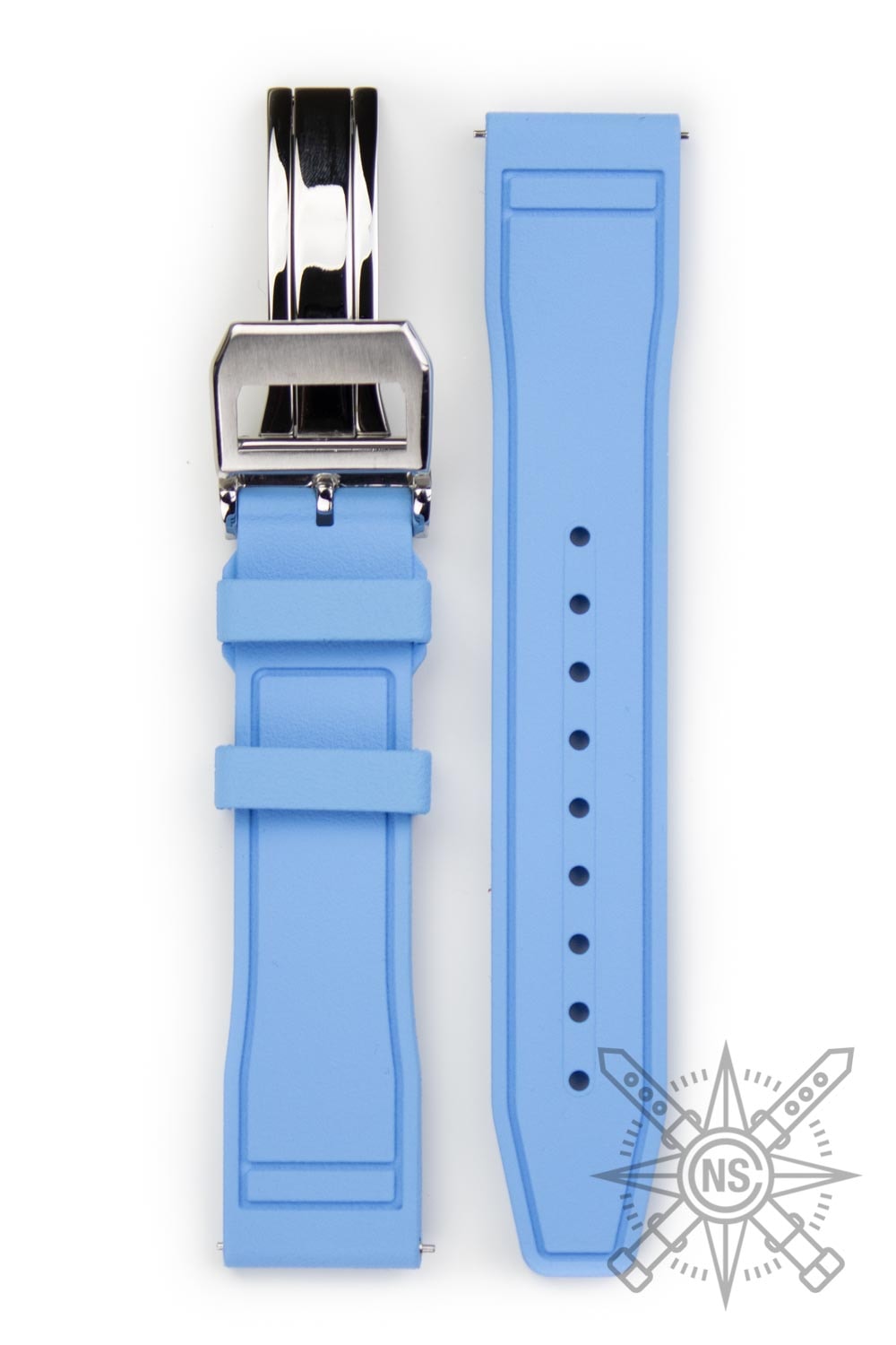 A quick release feature demonstrated on a watch strap.