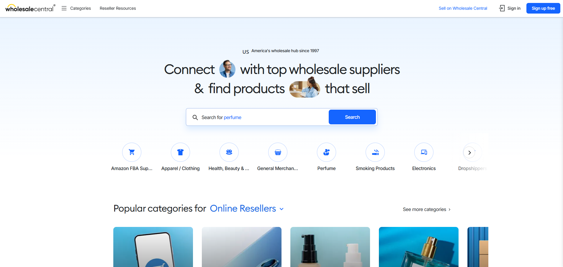 finding dropshipping suppliers using wholesale central