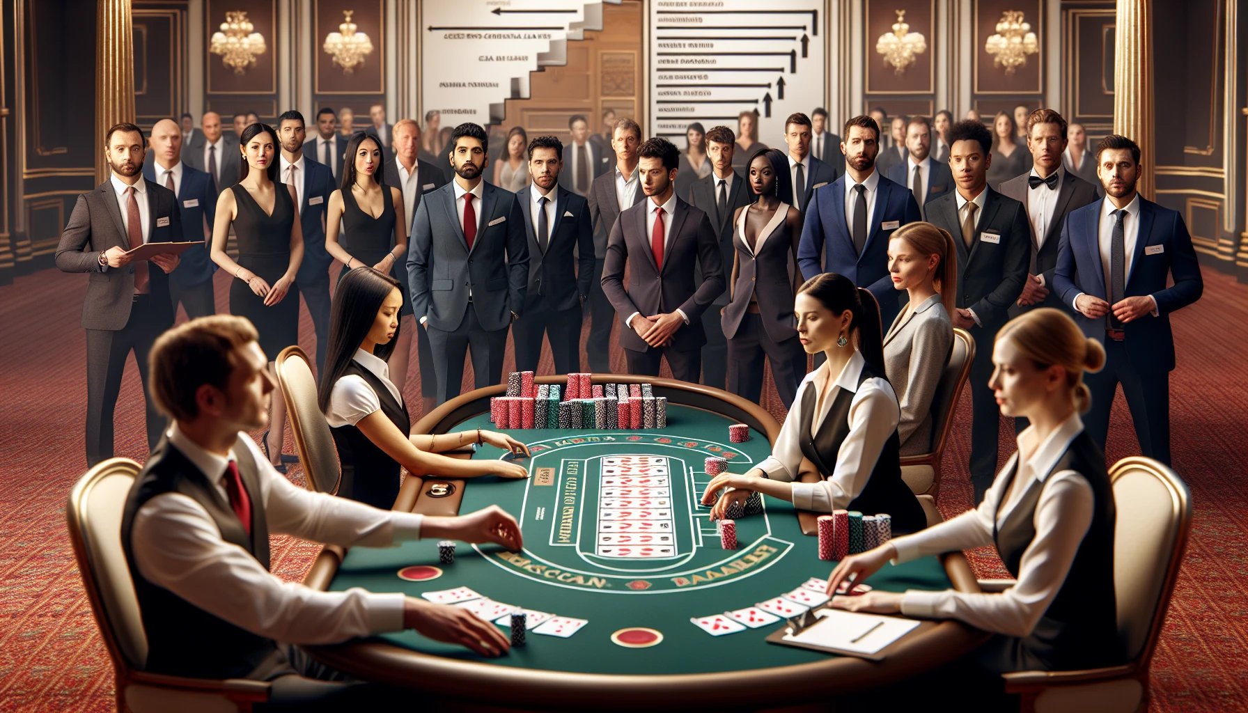 Screening candidates for baccarat dealer positions