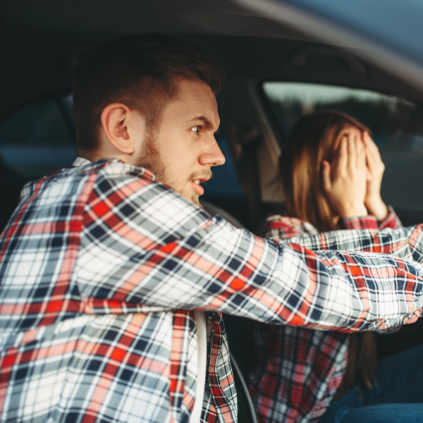 An image showing people looking at an accident scene.
