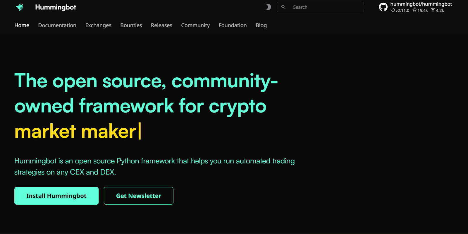 Hummingbot - Best for Developers and High-Frequency Traders