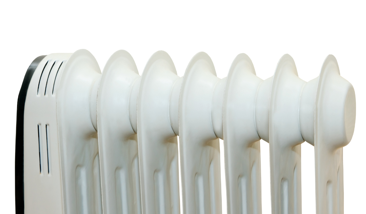 Medium sized oil-filled radiator close-up 