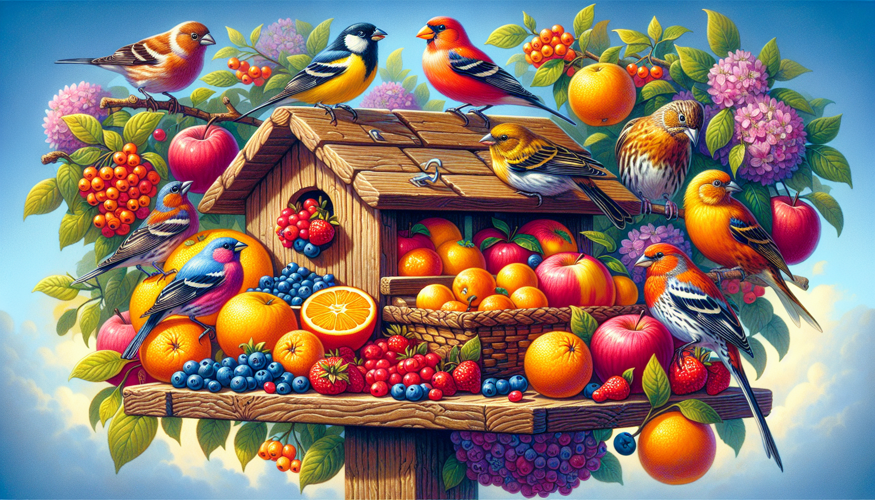 Fruit offerings for birds