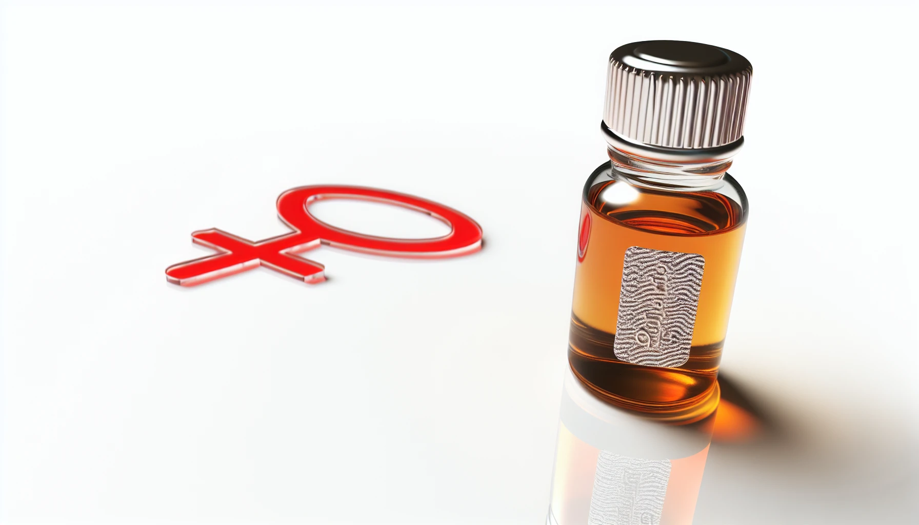 Bottle of essential oil and a urinary tract infection symbol