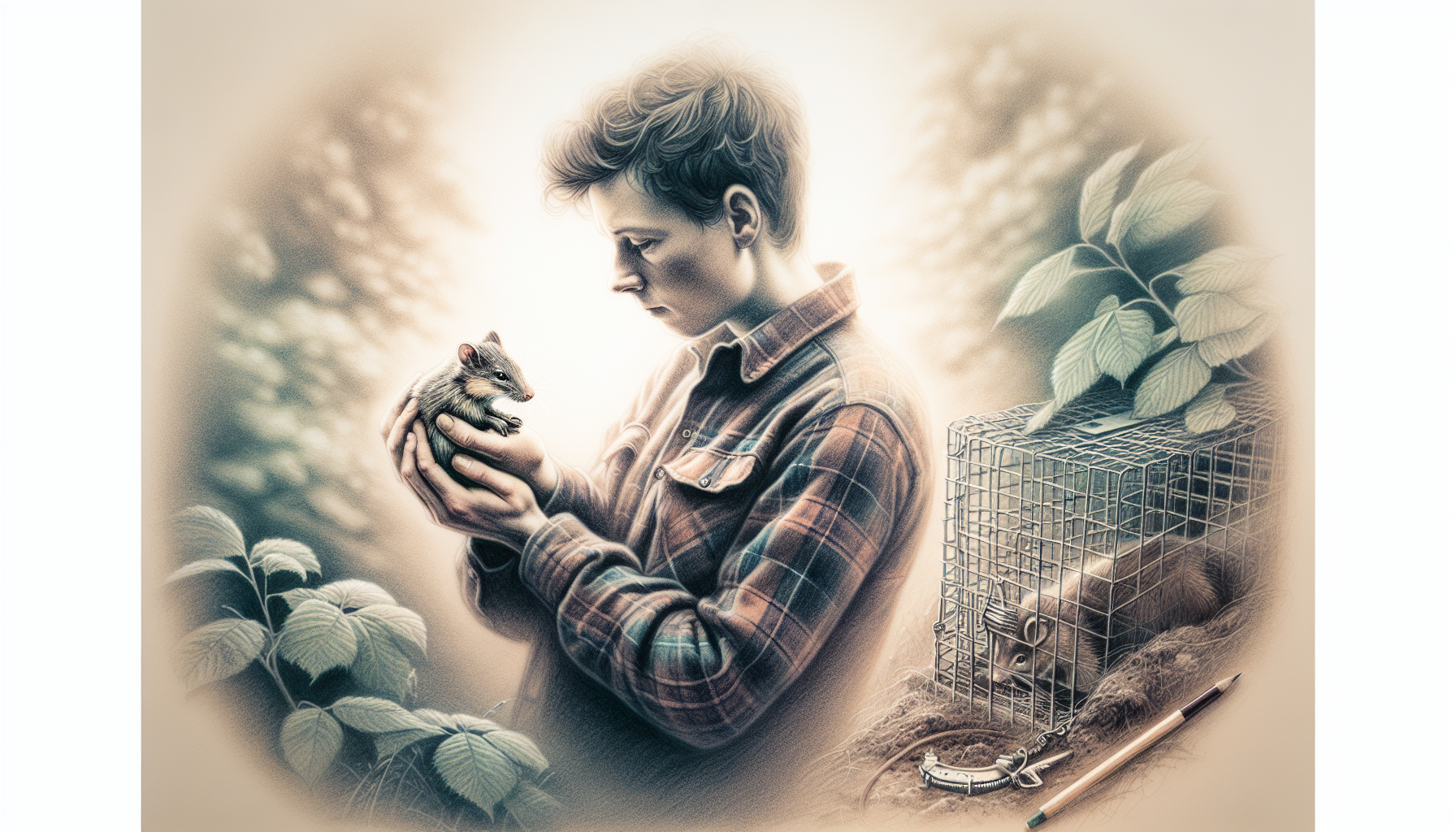 Handling captured animals with humane practices to minimize stress.