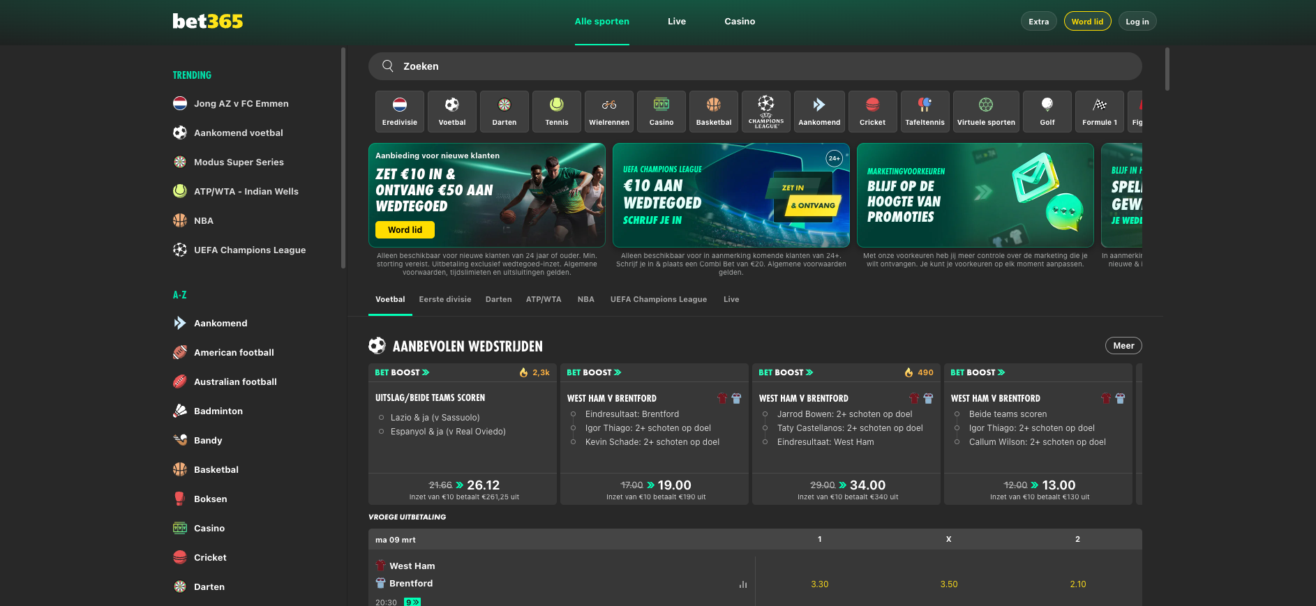 bet365 homepage