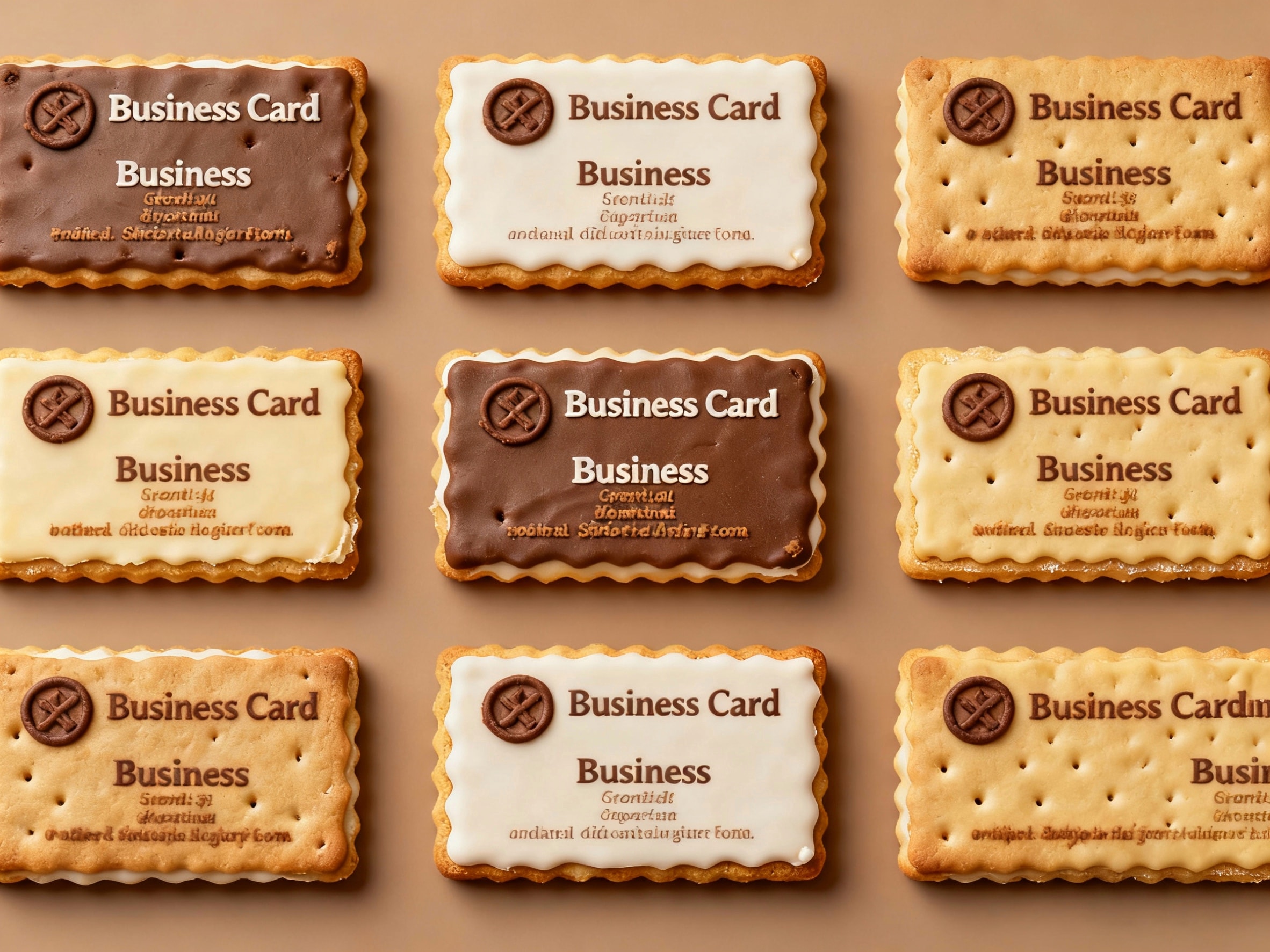 Edible business cards very creative design.