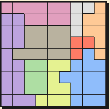 Large 9x9 Queens puzzle grid demonstrating the what-if technique for breaking deadlocks on expert puzzles