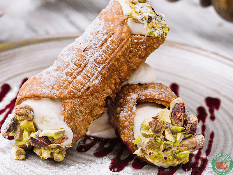 canolli z pistacjami