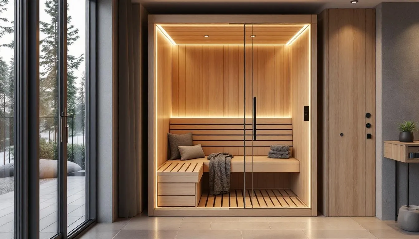 The health benefits of using a sauna, focusing on wellness and relaxation.