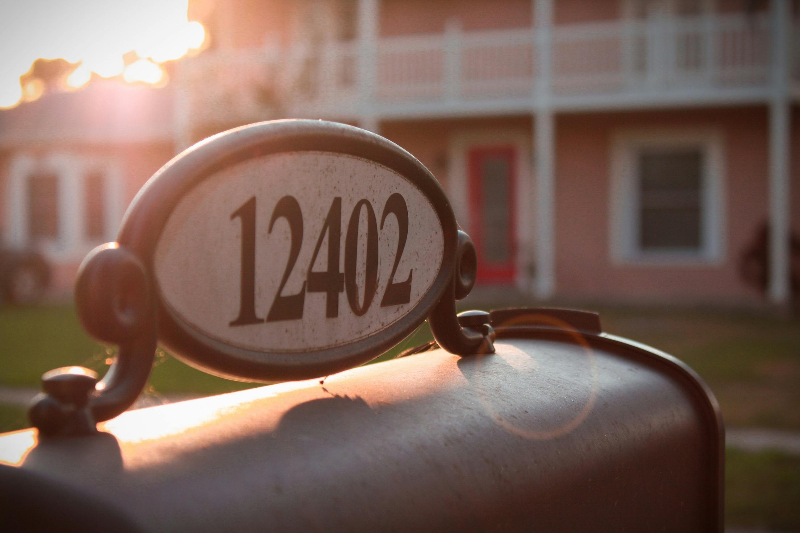 Mailbox in front of residential home.