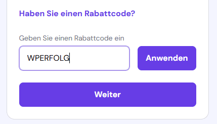 hostinger n8n vps rabattcode wperfolg