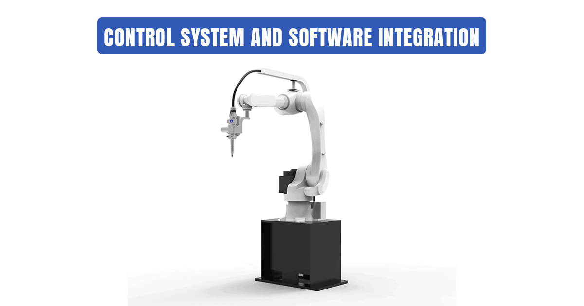 Industrial robotic arm for laser welding and automation control.