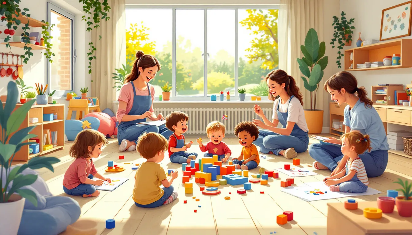 The development and growth of children at childcare Wageningen.