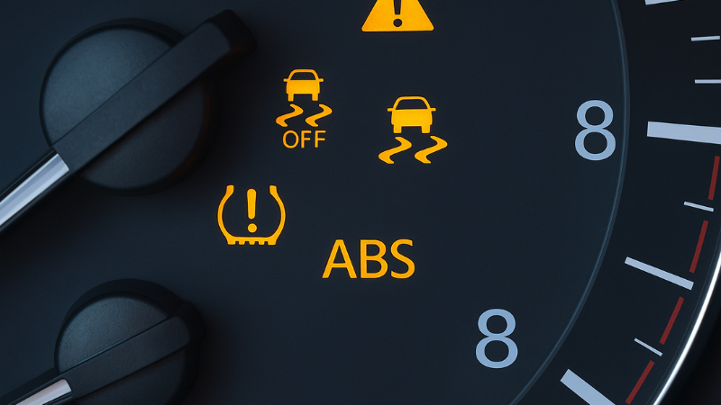 malfunctioning ABS module means failure of traction control system