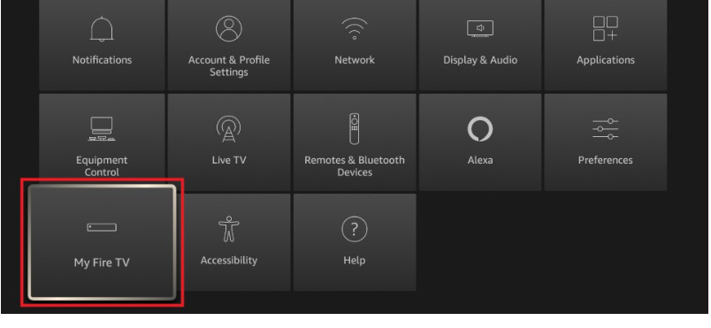 my fire tv setting