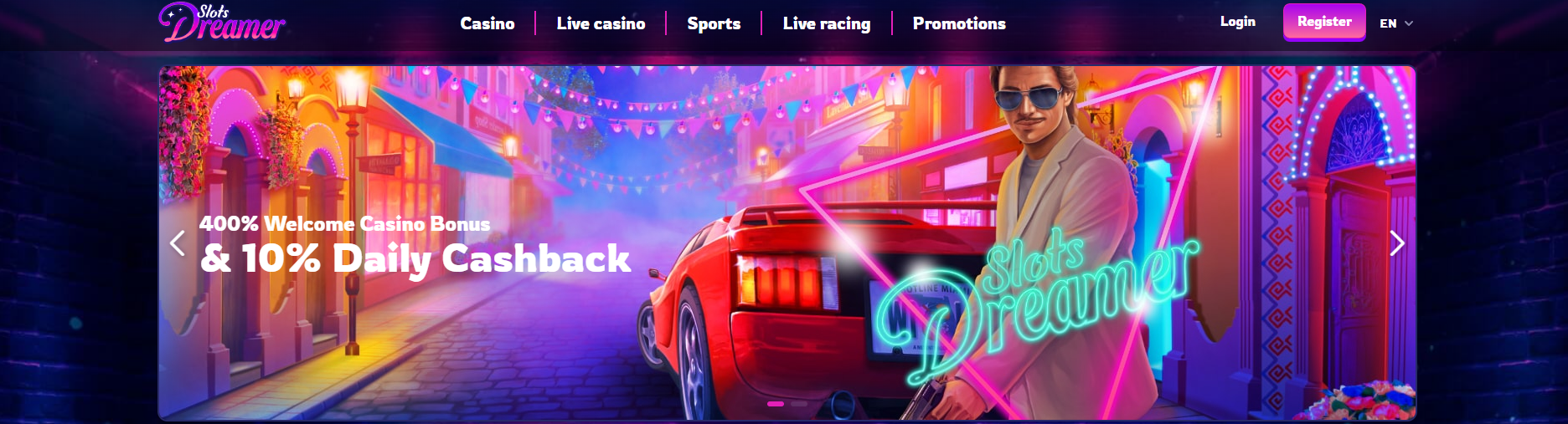 Slots Dreamer Homepage