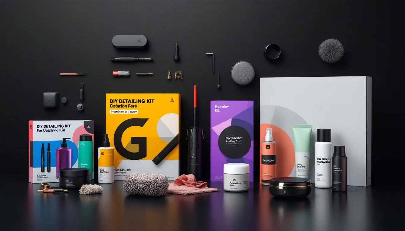A variety of DIY detailing kits designed for enthusiasts and beginners.