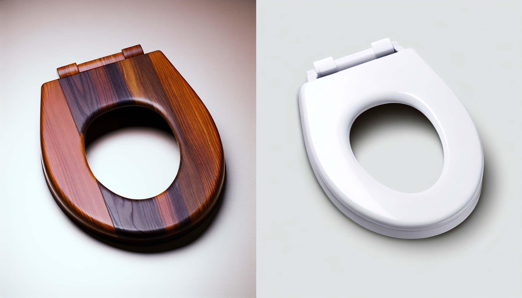 Wooden and plastic toilet seats comparison